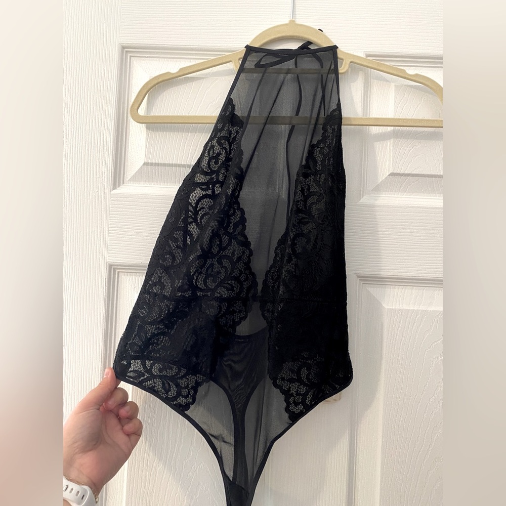 Sexy Lace Lingere Teddy Black